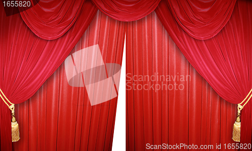 Image of elegant theater curtain