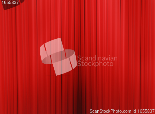 Image of red curtains