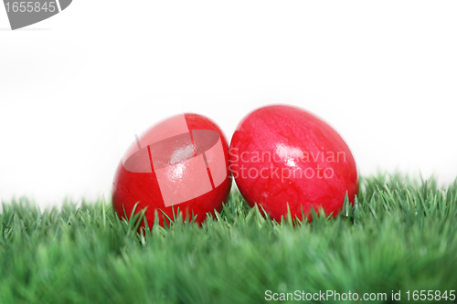 Image of Two red eggs