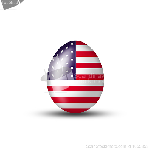 Image of Egg with American flag