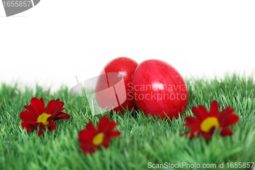 Image of red Easter Eggs