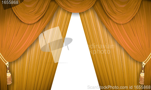 Image of golden curtains