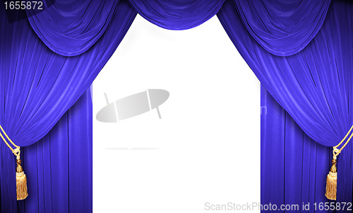 Image of Open curtains of a theater