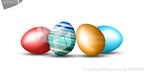 Image of Easter Eggs isolated