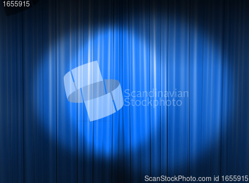 Image of Several spotlights on the curtain