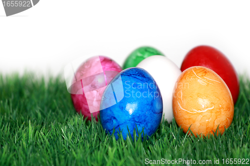 Image of Easter eggs in color