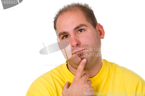 Image of Contemplative young man