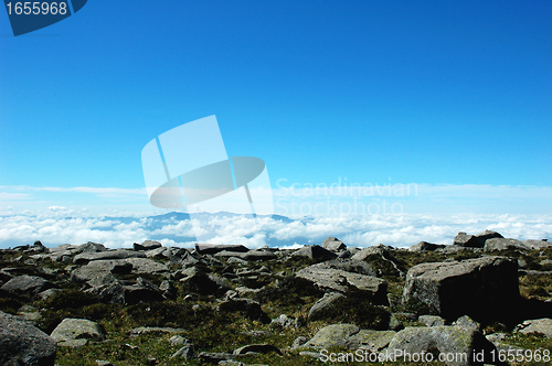 Image of Cloudscape on the top of mountains