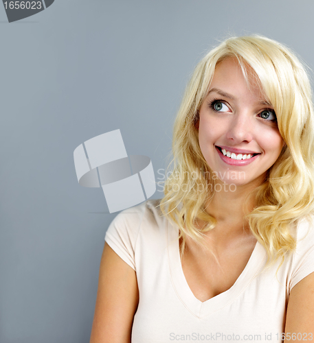 Image of Smiling young woman portrait