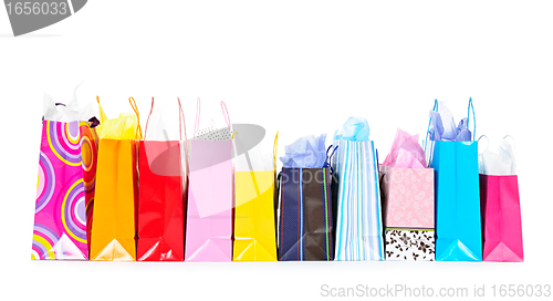 Image of Row of shopping bags