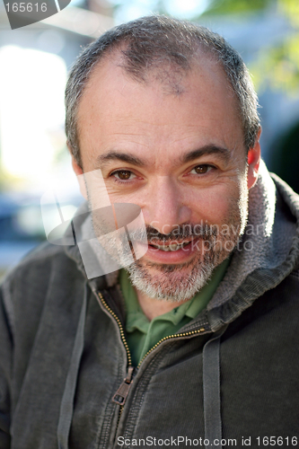 Image of Mature man smiling