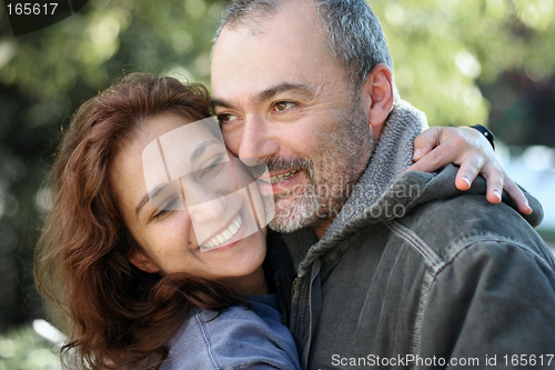 Image of Romantic couple outdoors