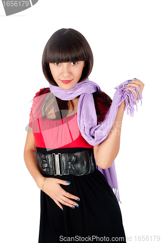 Image of Pretty girl with shawl