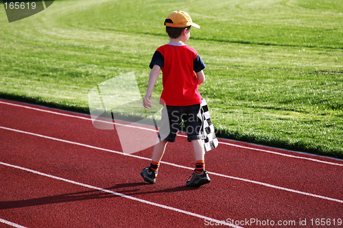 Image of Boy on a racetrack