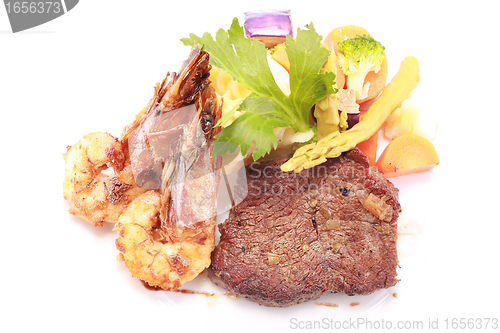 Image of Gourmet food over a white background