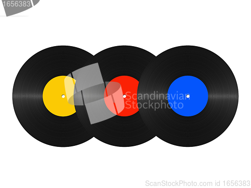 Image of abstract vinyl discs 