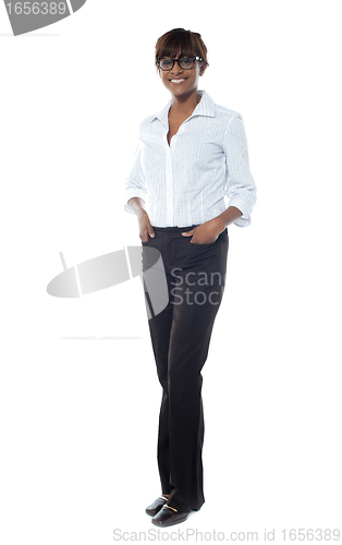 Image of Gorgeous afrian businesswoman, full-length