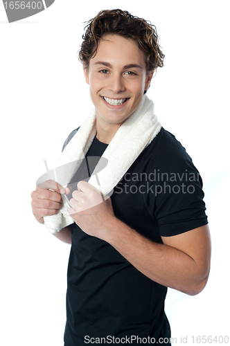Image of Adult caucasian fit male, smiling