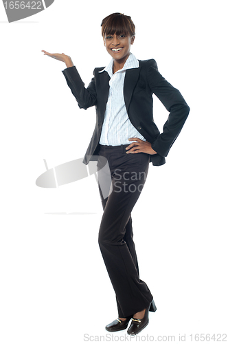 Image of Female executive posing with copyspace