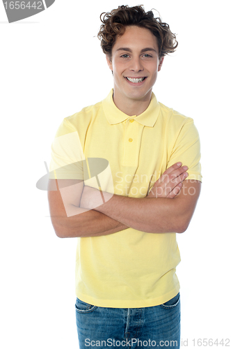 Image of Portrait of young happy smiling man