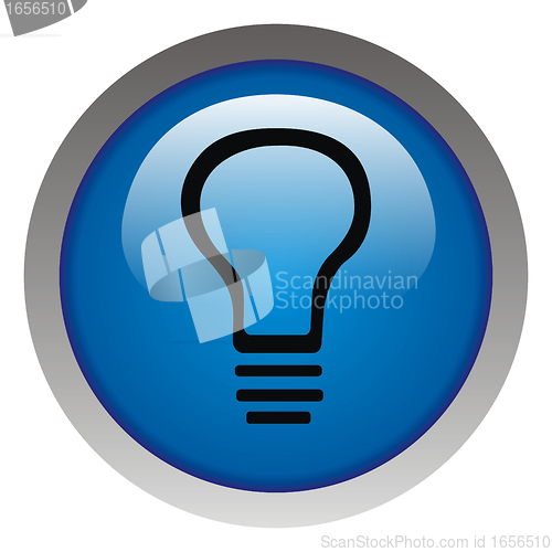 Image of Glossy idea web icon design element. Electricity payment