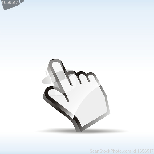 Image of abstract hand icon illustration