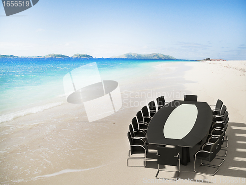 Image of Meeting room in a tropical beach 