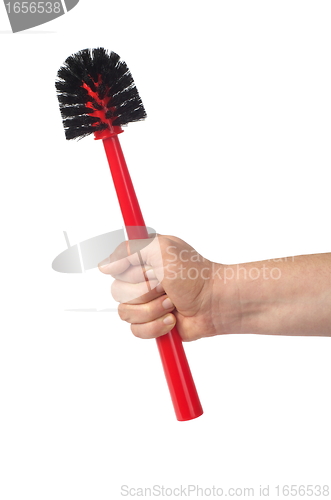 Image of Hand with Toilet Brush