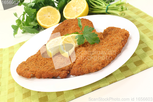 Image of freshly fried Wiener Schnitzel