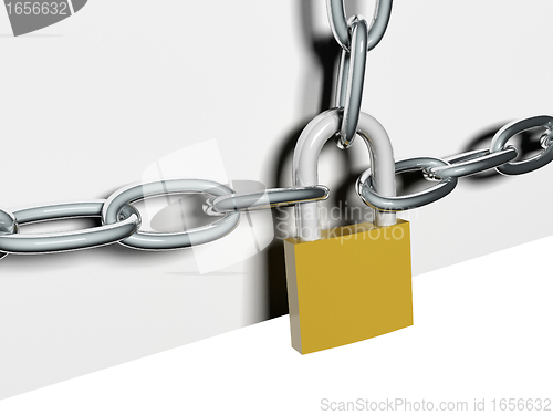 Image of steel chain lock