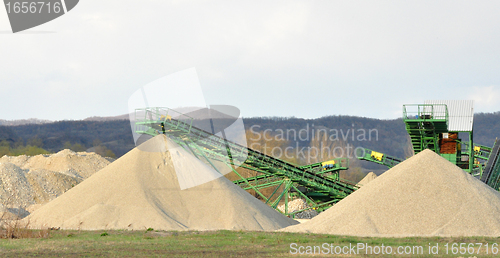 Image of Conveyor on site at gravel pit