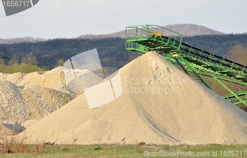 Image of Conveyor on site at gravel pit