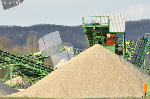 Image of Conveyor on site at gravel pit