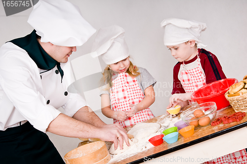 Image of chef with children