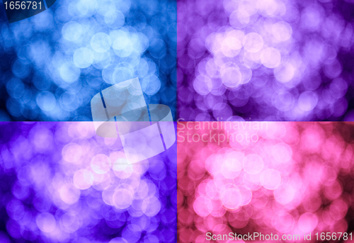 Image of Bokeh lights. Set