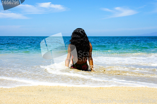 Image of Relaxing in the Waves