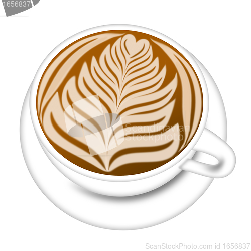 Image of Cup of Latte Espresson Drink Illustration