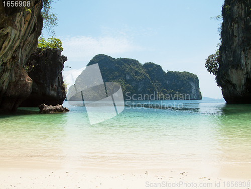 Image of Secluded beach on tropical island