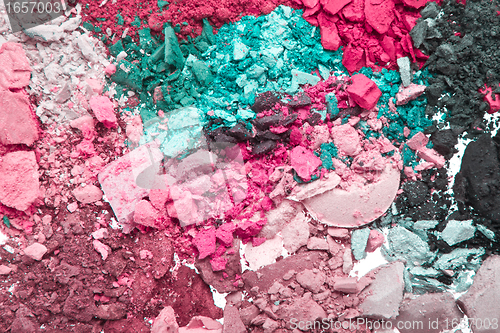 Image of set of multicolor crushed eyeshadows