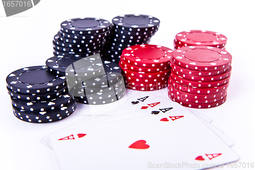 Image of playing cards and poker chips