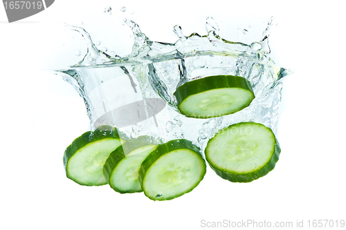 Image of cucumber in water