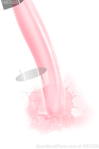 Image of strawberry milk splash