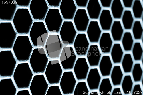 Image of abstract metallic grid