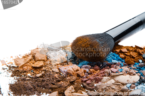 Image of set of multicolor crushed eyeshadows