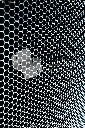 Image of abstract metallic grid