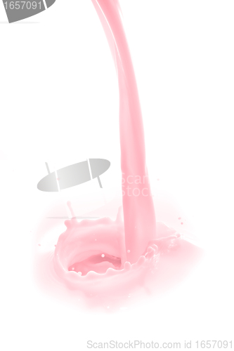 Image of strawberry milk splash