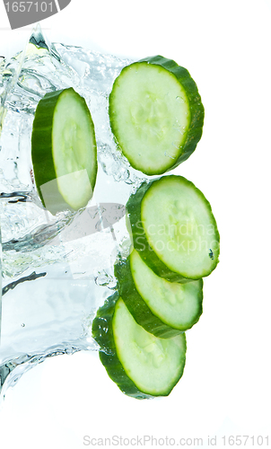 Image of cucumber in water