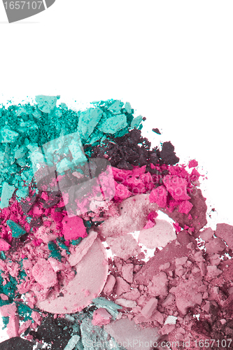 Image of set of multicolor crushed eyeshadows