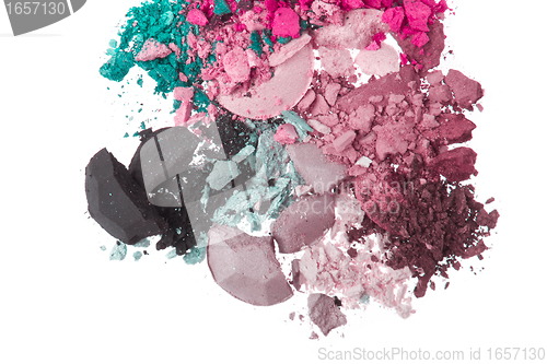 Image of set of multicolor crushed eyeshadows