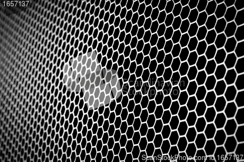 Image of abstract metallic grid